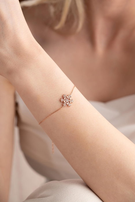 Heliophilia Silver Pulsera de Plata de Ley 925 con Oro Rosa y Circón Heliophilia Silver Pulsera de Plata de Ley 925 con Oro Rosa y Circón